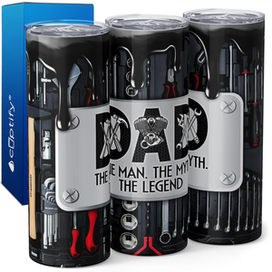 Dad The Man The Myth The Legend Tool Kit 20oz Skinny Tumbler