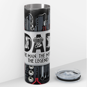 Dad The Man The Myth The Legend Tool Kit 20oz Skinny Tumbler