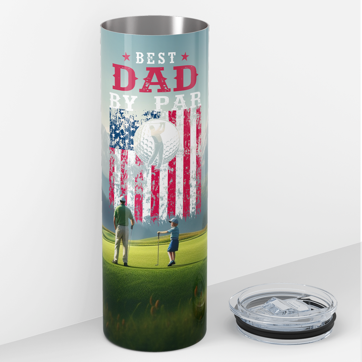 Best Dad by Par 20oz Skinny Tumbler