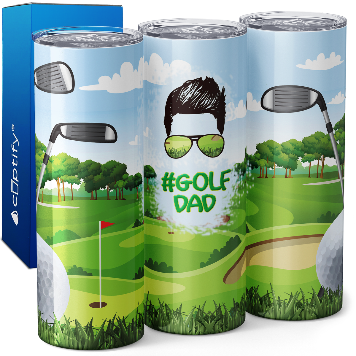 Hashtag Golf Dad 20oz Skinny Tumbler
