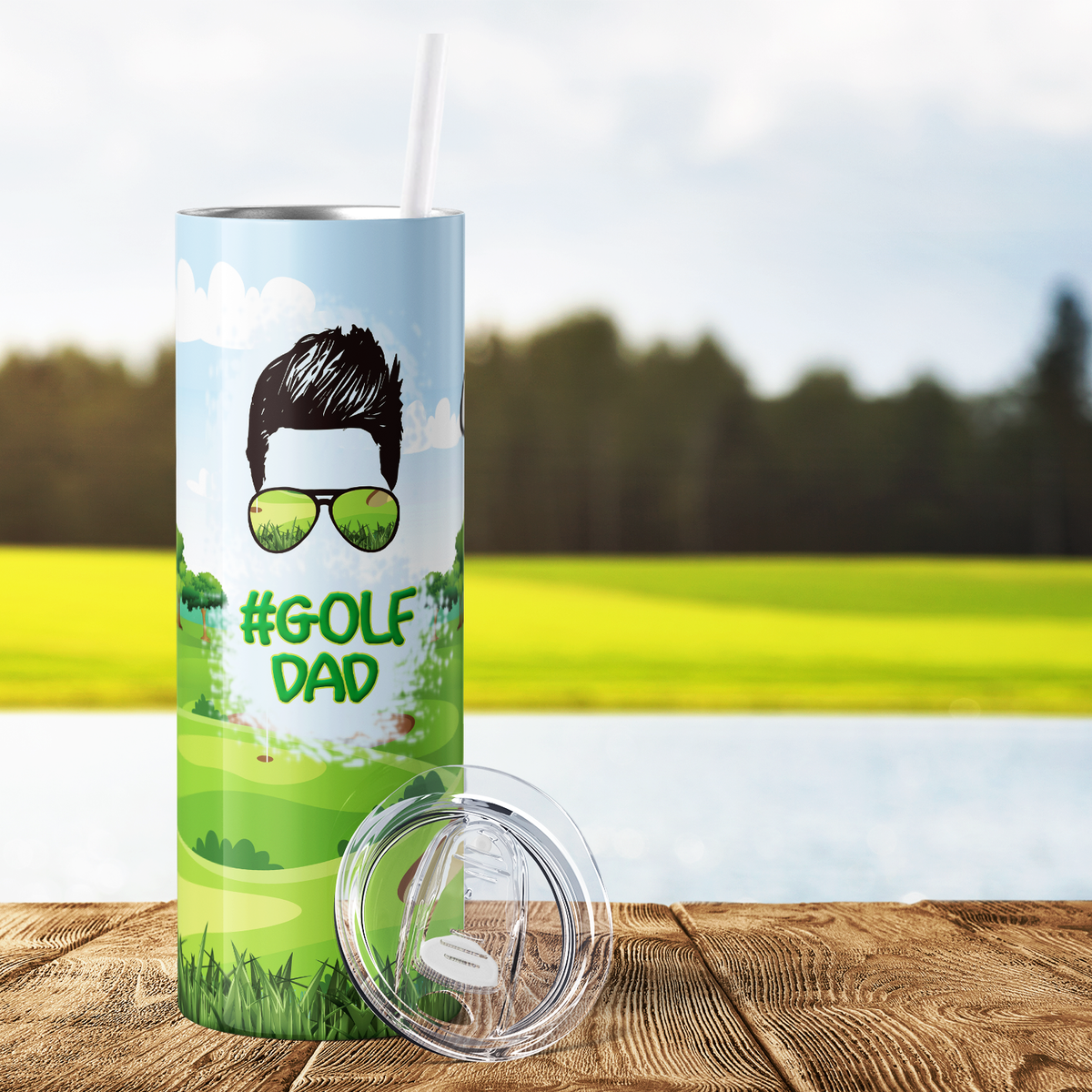 Hashtag Golf Dad 20oz Skinny Tumbler