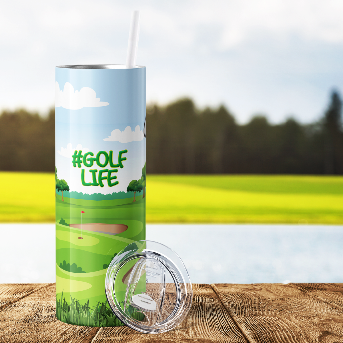 Hashtag Golf Life 20oz Skinny Tumbler