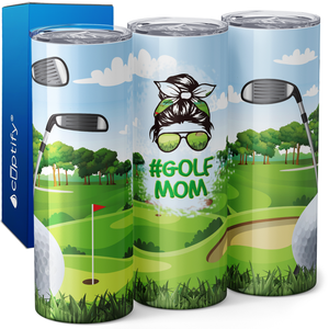 Hashtag Golf Mom 20oz Skinny Tumbler