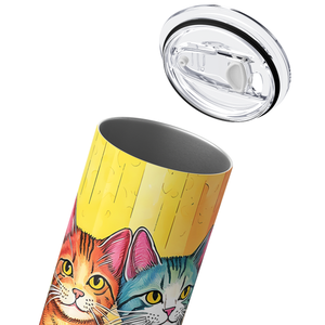 Cats Sitting Close Together 20oz Skinny Tumbler