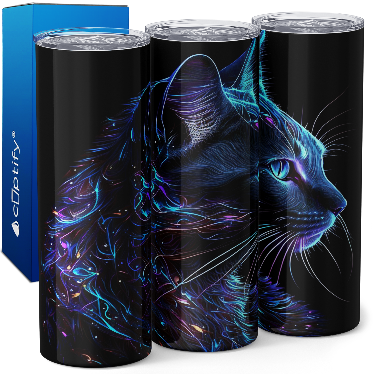 Cool Cat Side 20oz Skinny Tumbler