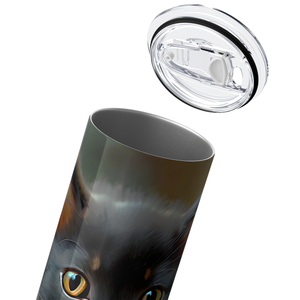 Cute Black Cat 20oz Skinny Tumbler