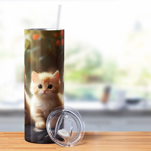 Cute Cats Sitting 20oz Skinny Tumbler