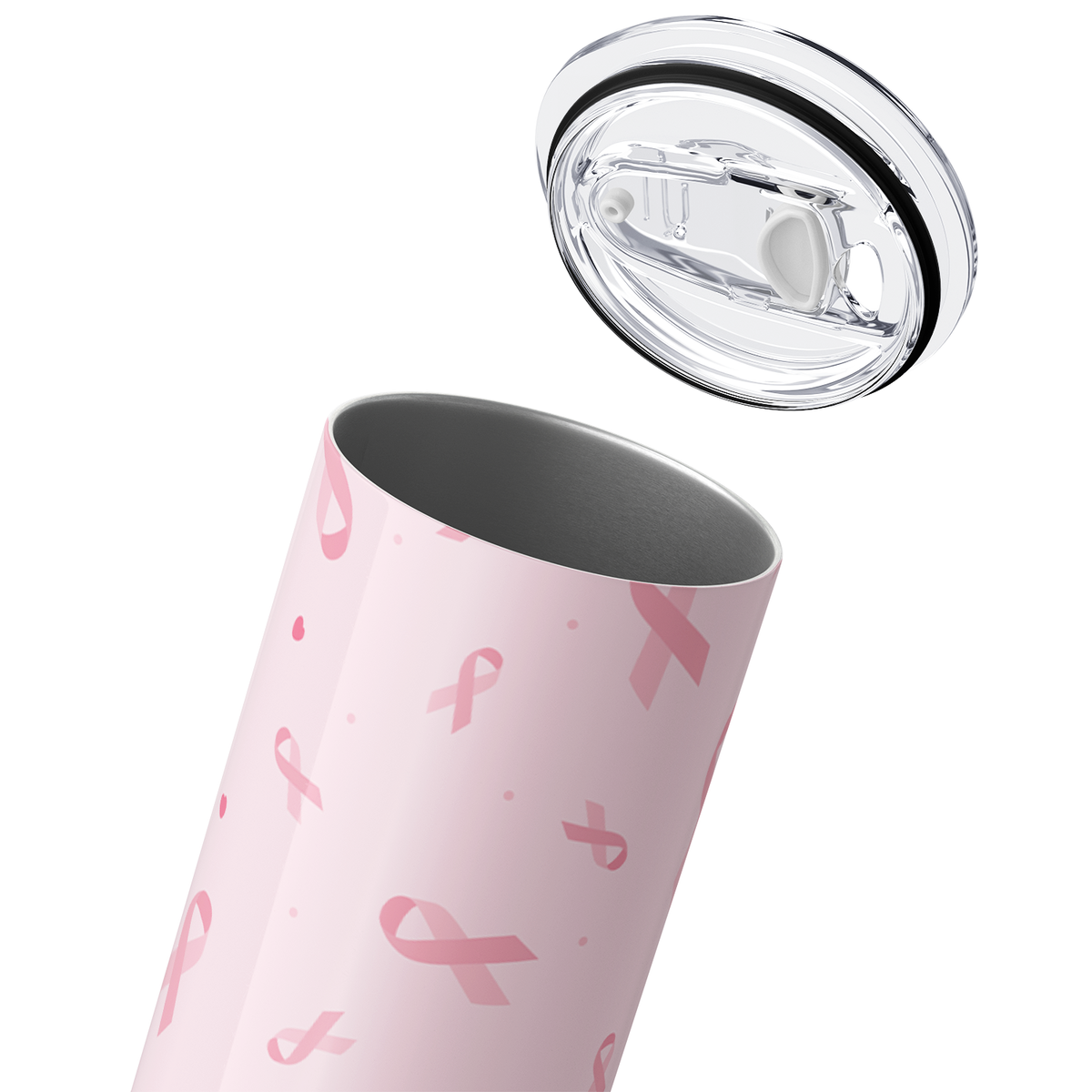 Pink Ribbons with Sequins 20oz Skinny Tumbler