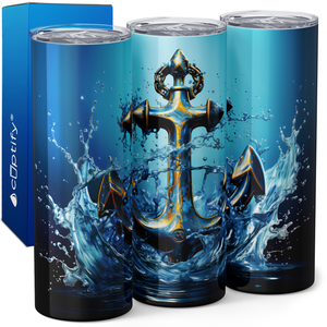 Anchor Splash 20oz Skinny Tumbler