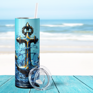 Anchor Splash 20oz Skinny Tumbler