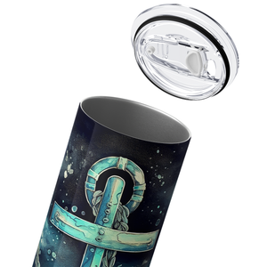 Anchor and Rope on Sea Painting 20oz Skinny Tumbler