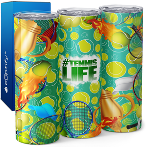 Tennis Life 20oz Skinny Tumbler