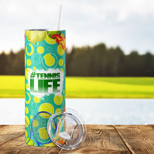 Tennis Life 20oz Skinny Tumbler