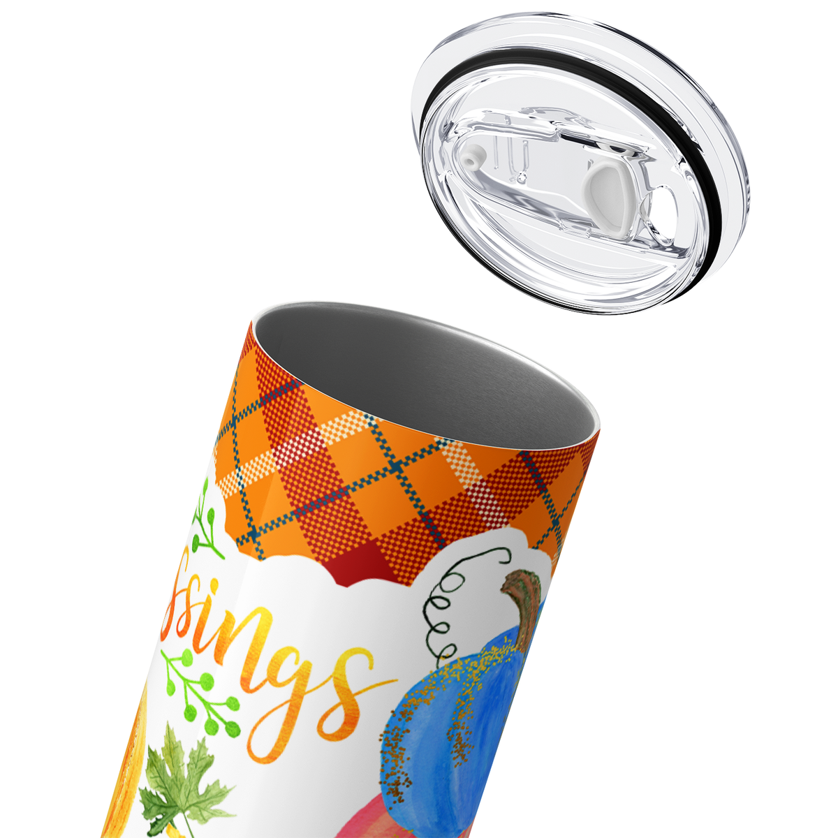 Blessings Colorful Pumpkins 20oz Skinny Tumbler