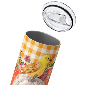 It's Fall Y'all Pumpkins and Bird 20oz Skinny Tumbler
