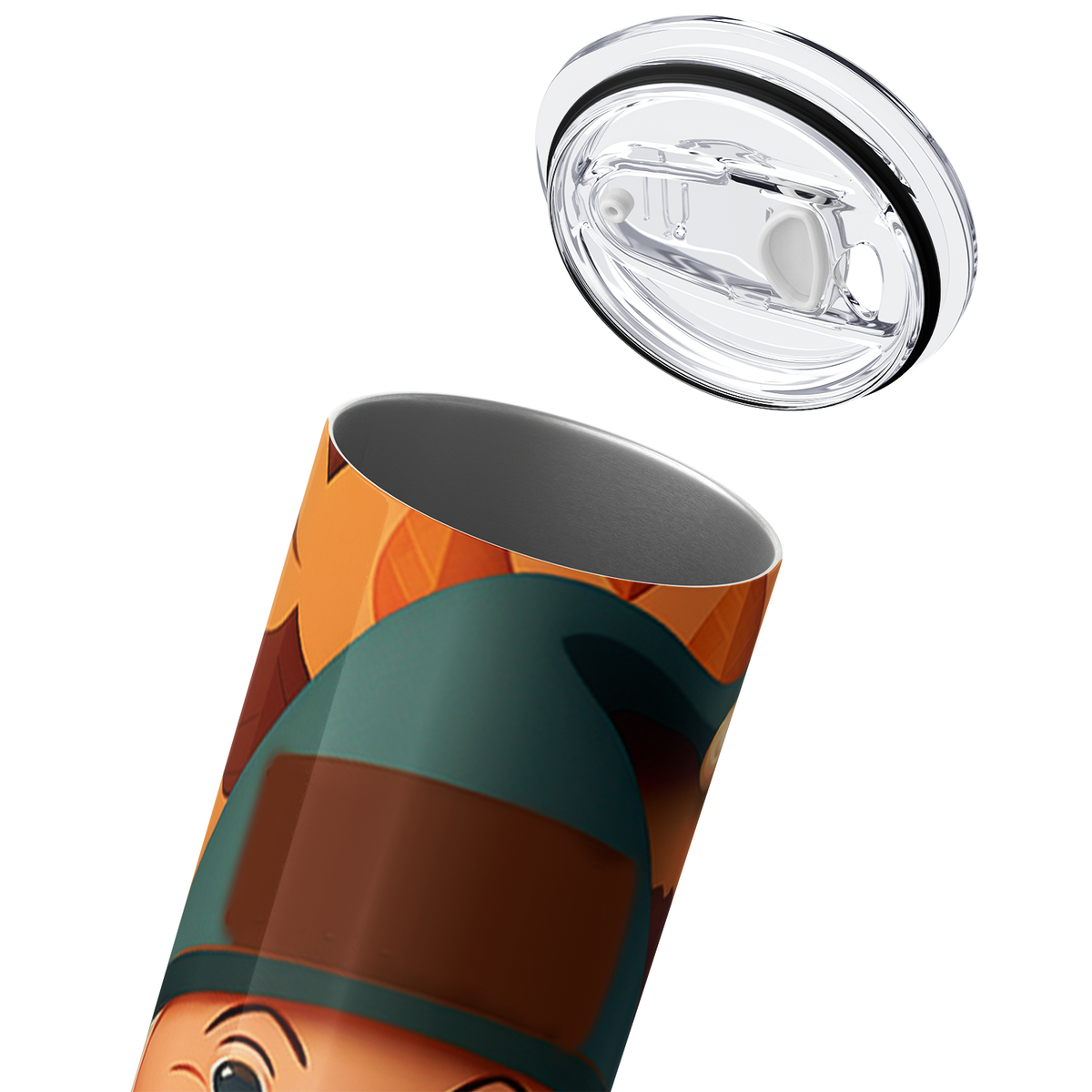 Gnome Face with Acorns and Fall Leaves 20oz Skinny Tumbler