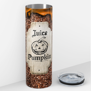 Pumpkin Juice Orange Glitter 20oz Skinny Tumbler