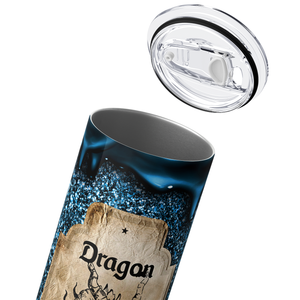 Dragon Tears Potion Blue Glitter 20oz Skinny Tumbler