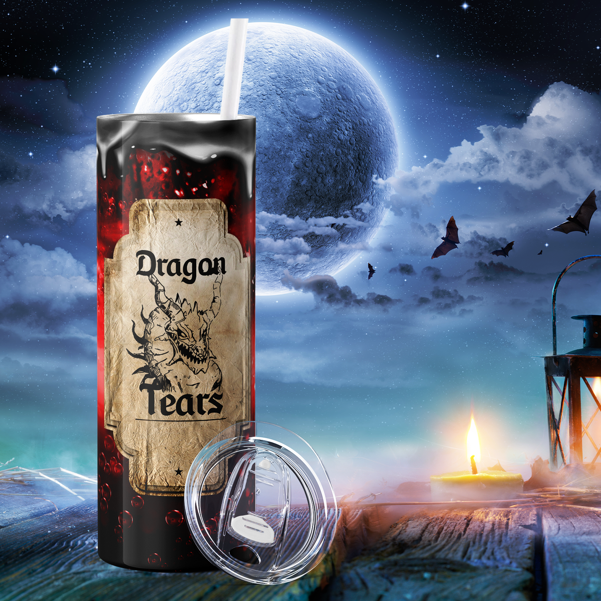 Dragon Tears Potion Red 20oz Skinny Tumbler