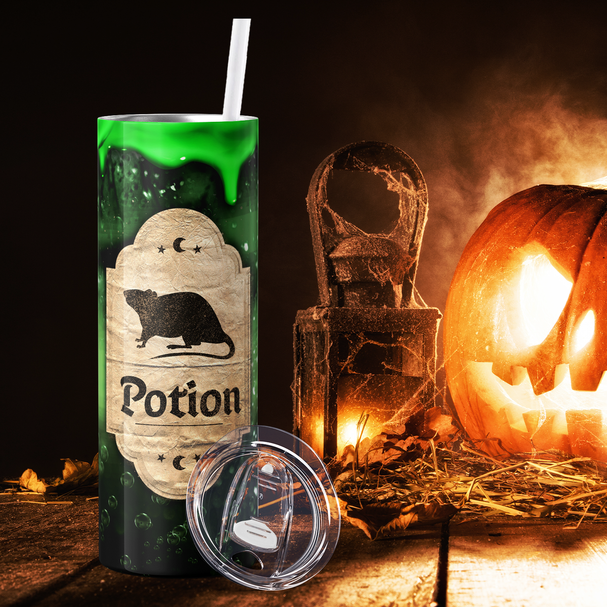 Rat Potion Green 20oz Skinny Tumbler