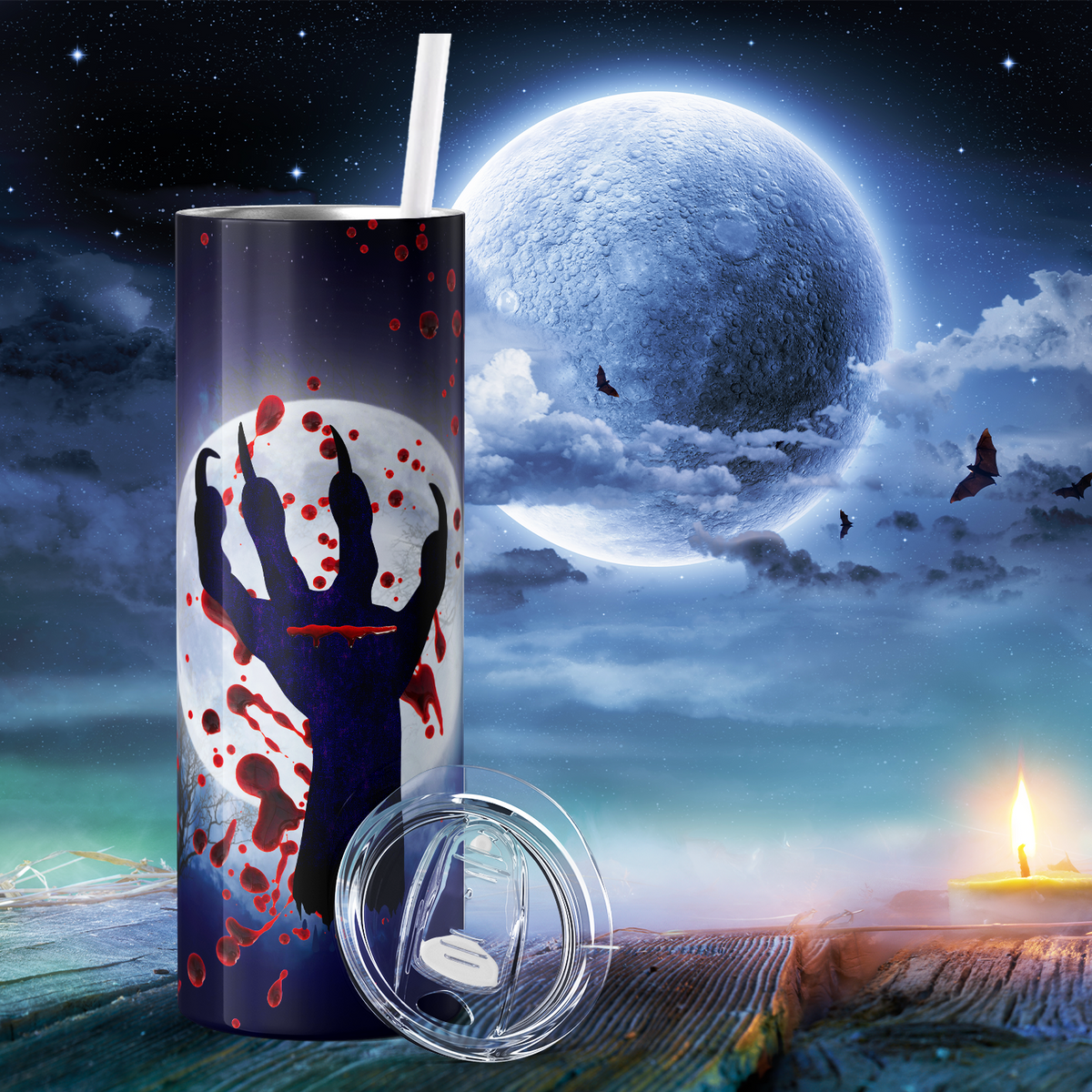 Zombie Hand 20oz Skinny Tumbler