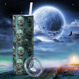 Zombie Horde Blue 20oz Skinny Tumbler