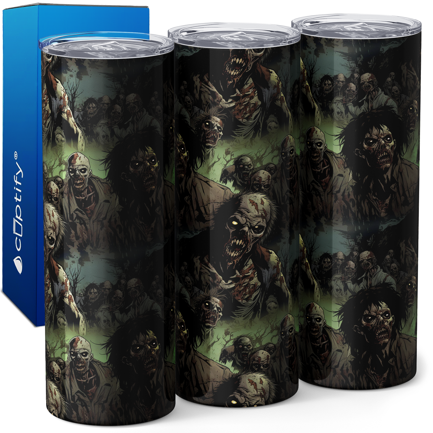 Zombies Green Smoke 20oz Skinny Tumbler