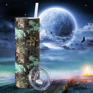 Zombie Torn Houses 20oz Skinny Tumbler
