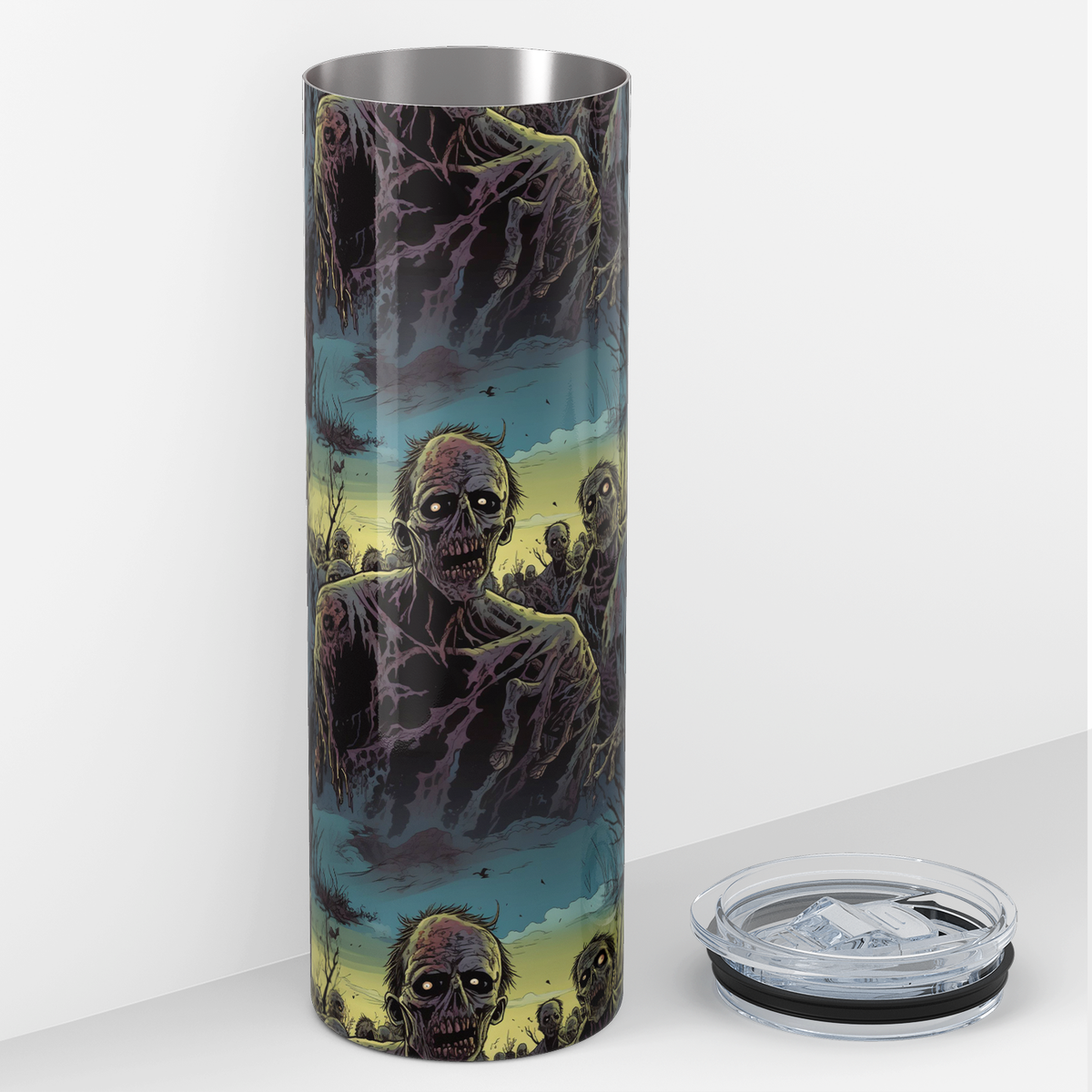 Zombies Blue and Yellow 20oz Skinny Tumbler