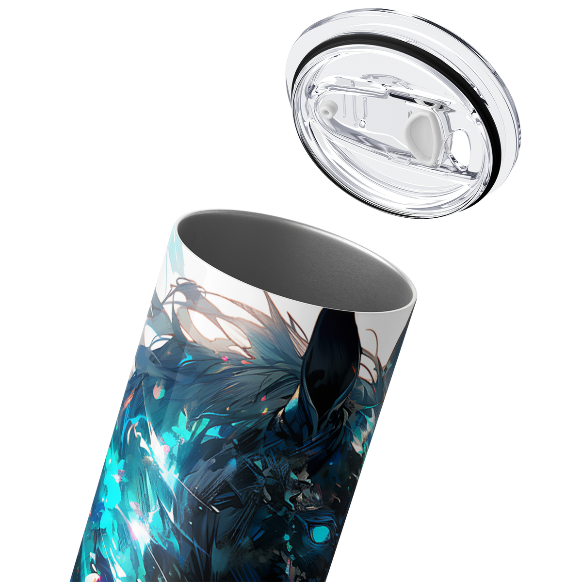 Glowing Blue Horse 20oz Skinny Tumbler