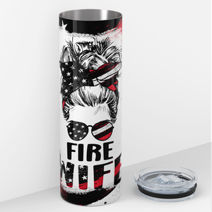 Fire Wife Messy Bun 20oz Skinny Tumbler