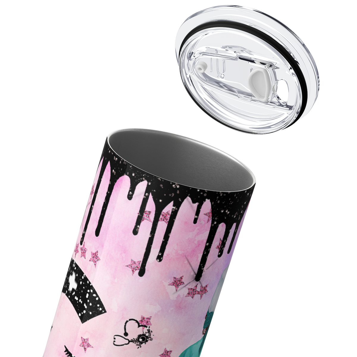 Wife Mom Nurse Seafoam Scrubs 20oz Skinny Tumbler