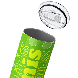 Tennis on Green Rackets and Balls 20oz Skinny Tumbler