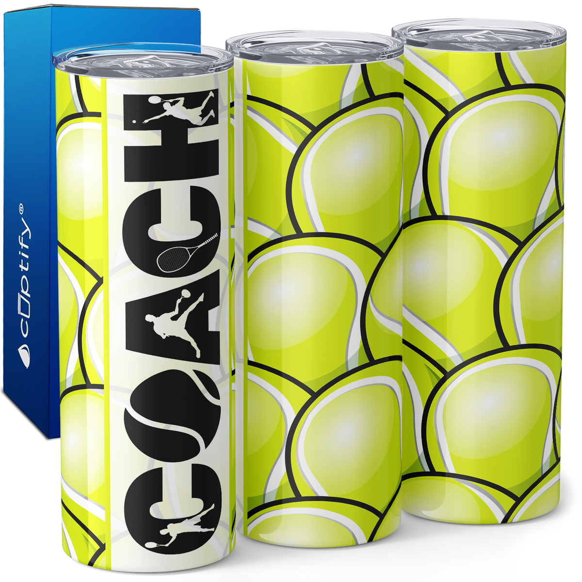 Tennis Coach on Tennis Balls 20oz Skinny Tumbler