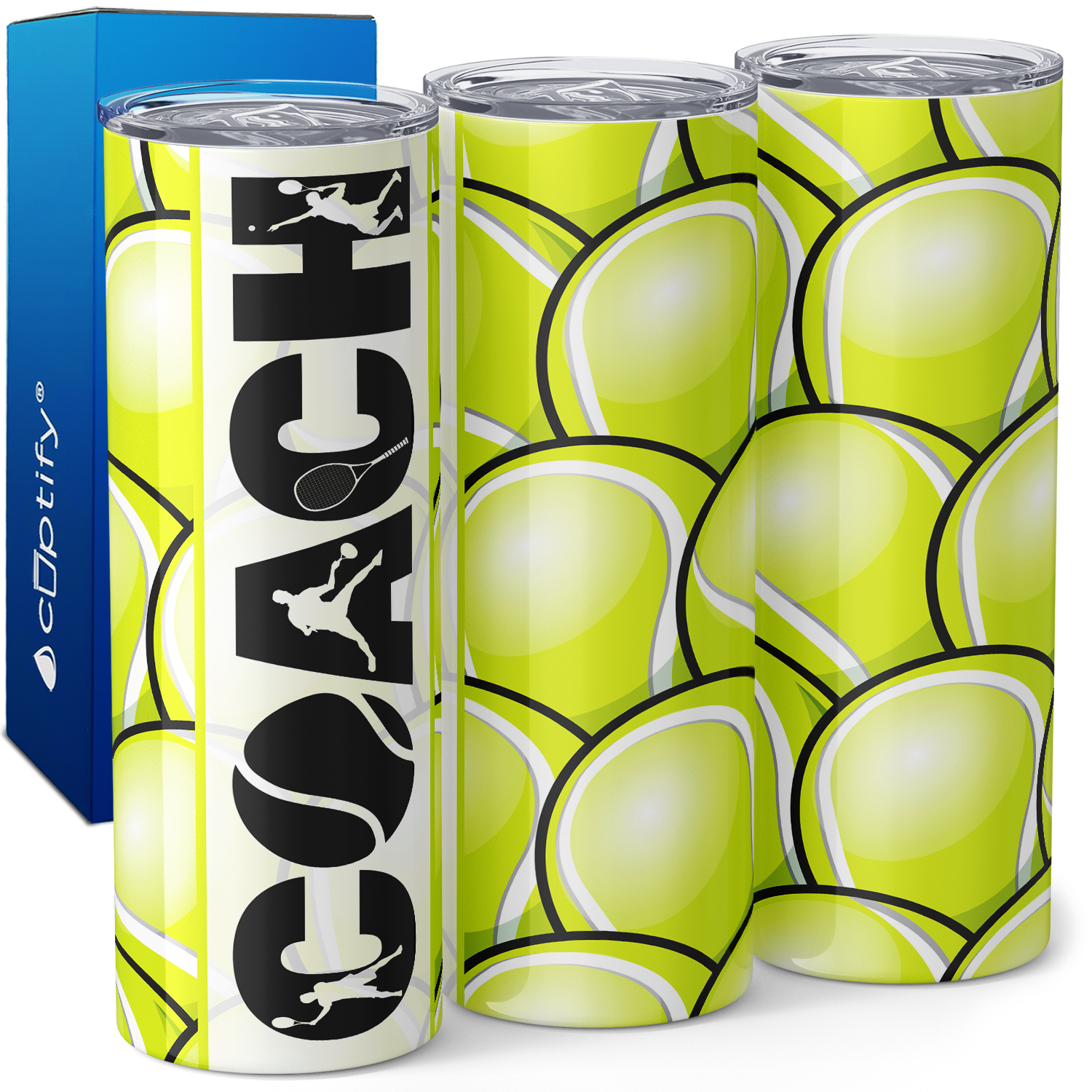 Tennis Coach on Tennis Balls 20oz Skinny Tumbler