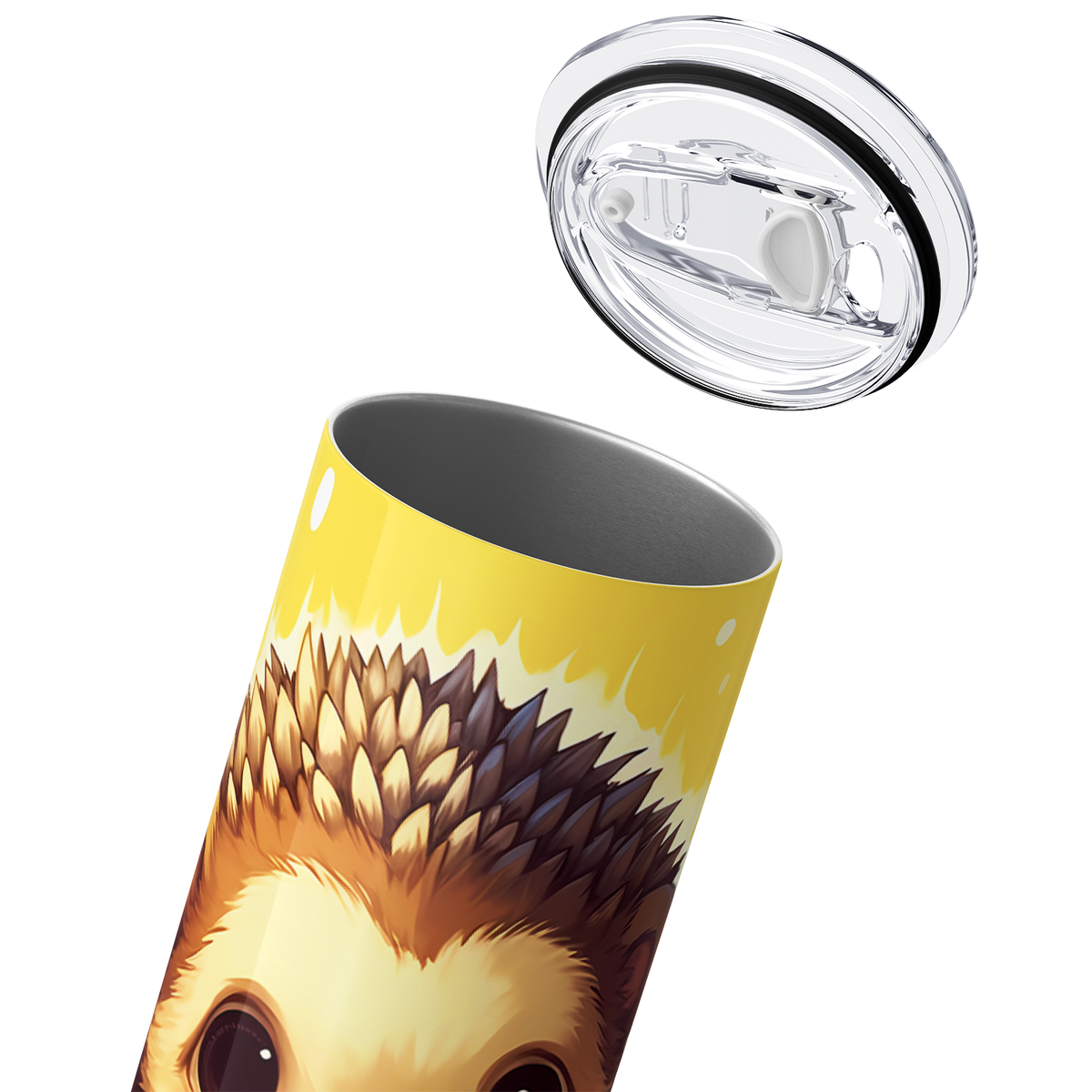 Cute Hedgehog with Sunflowers 20oz Skinny Tumbler