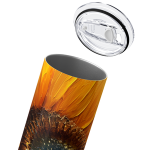 Sunflower Oil Painting 20oz Skinny Tumbler