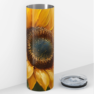 Sunflower Oil Painting 20oz Skinny Tumbler