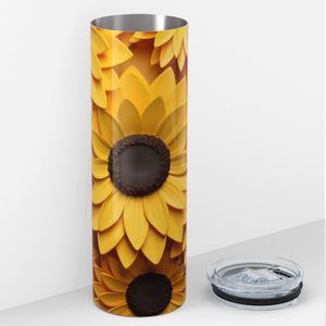 Sunflowers 3D 20oz Skinny Tumbler
