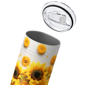 Sunflower Vase 20oz Skinny Tumbler