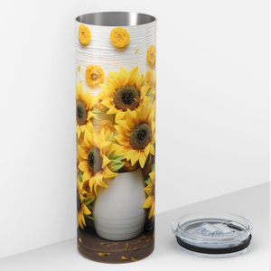 Sunflower Vase 20oz Skinny Tumbler