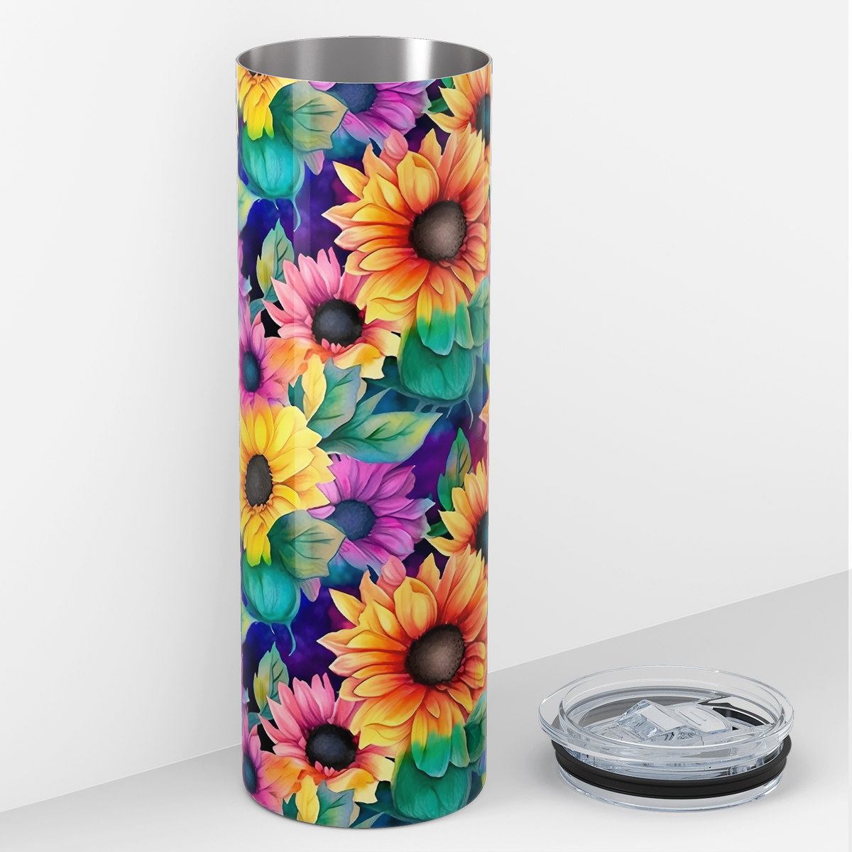 Colorful Sunflowers 20oz Skinny Tumbler