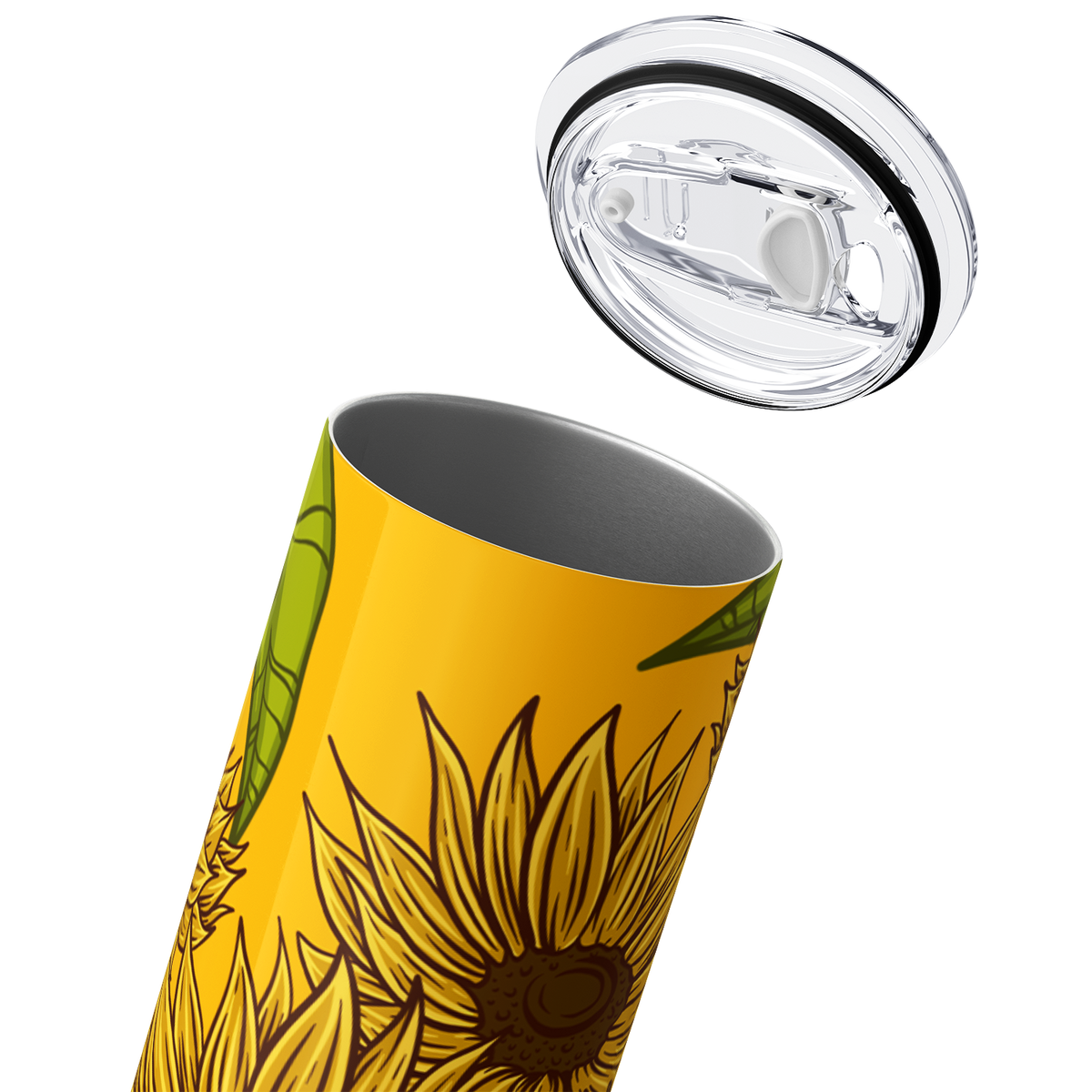 Sunflowers on Yellow 20oz Skinny Tumbler
