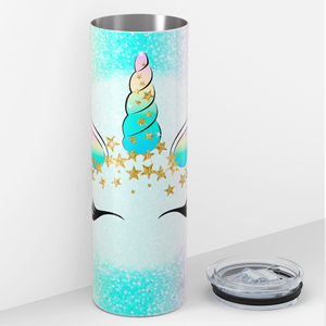 Unicorn Face Stars 20oz Skinny Tumbler