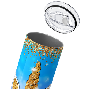 Unicorn Face Gold 20oz Skinny Tumbler