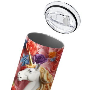 Unicorn Paper Roses 20oz Skinny Tumbler