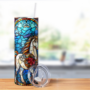 Unicorn Stained Glass 20oz Skinny Tumbler