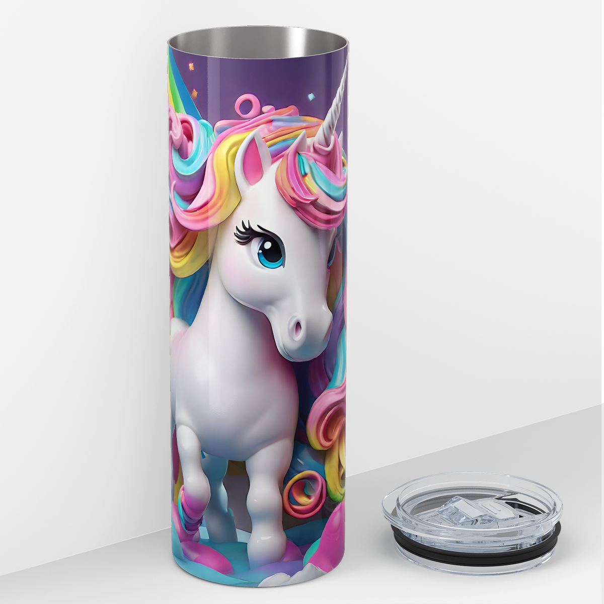 Charging Unicorn 3D 20oz Skinny Tumbler