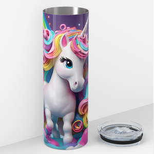 Charging Unicorn 3D 20oz Skinny Tumbler