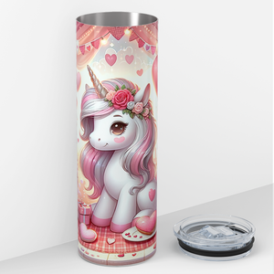 Unicorn Valentine 20oz Skinny Tumbler